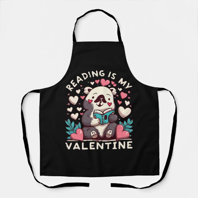 Reading Is My Valentine Apron (Front)