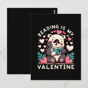 Reading Is My Valentine Postcard