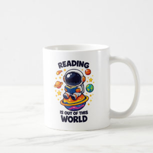 Reading is out of this world coffee mug