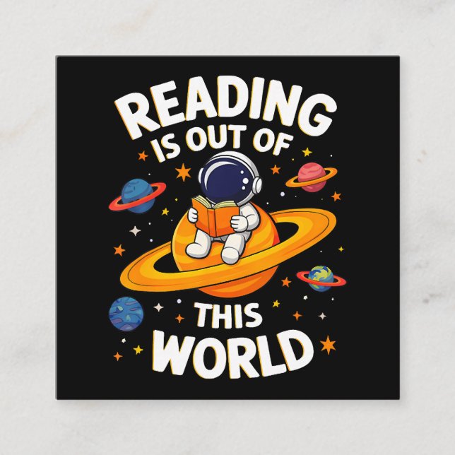 Reading Is Out Of This World Enclosure Card (Front)