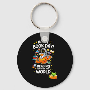 Reading is out of this world happy book day space key ring