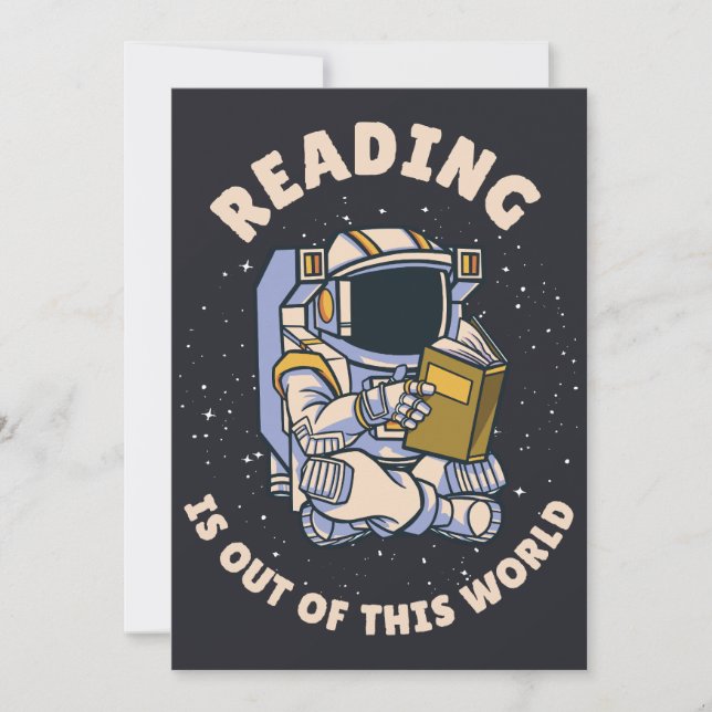 Reading Is Out Of This World Invitation (Front)