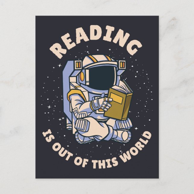 Reading Is Out Of This World Postcard (Front)