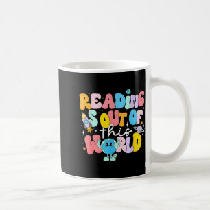 Reading is out of this world space funny books coffee mug