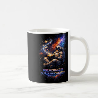 Reading is out of this world space funny books coffee mug