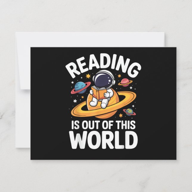 Reading is Out of This World Space Funny Books Lov (Front)