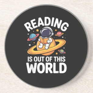 Reading is Out of This World Space Funny Books Lov Coaster