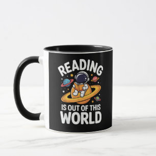 Reading is Out of This World Space Funny Books Lov Mug