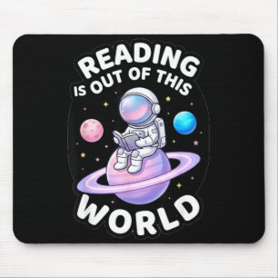 Reading is out of this world space funny books mouse pad