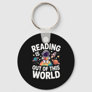 Reading is out of this world space funny booksRead Key Ring