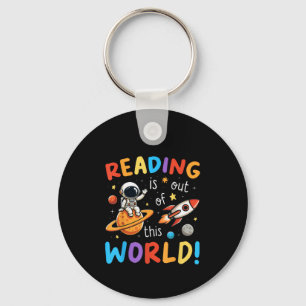 Reading Is Out Of This World Space Key Ring
