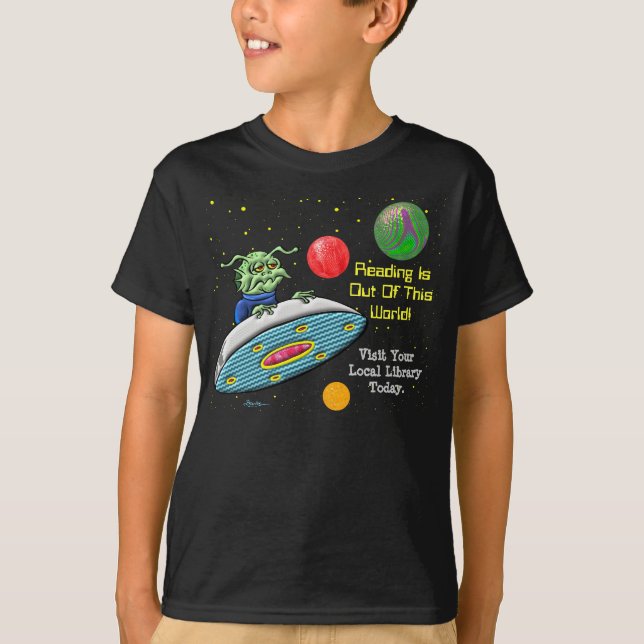 Reading Is Out Of This World T-Shirt (Front)