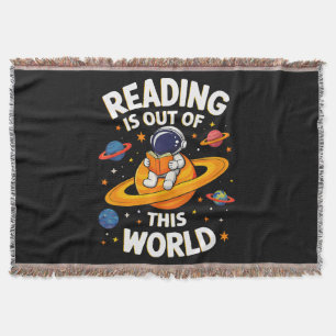 Reading Is Out Of This World Throw Blanket