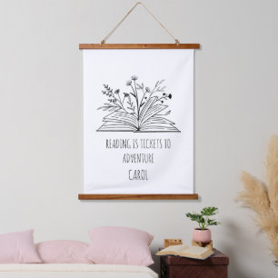 Reading is tickets to adventure room Pennant Hanging Tapestry
