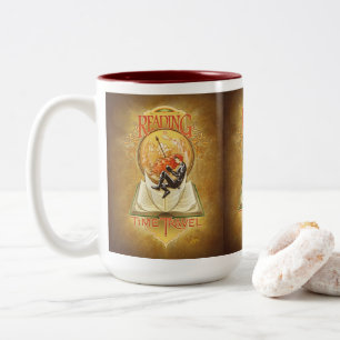 Reading is Time Travel Two-Tone Coffee Mug