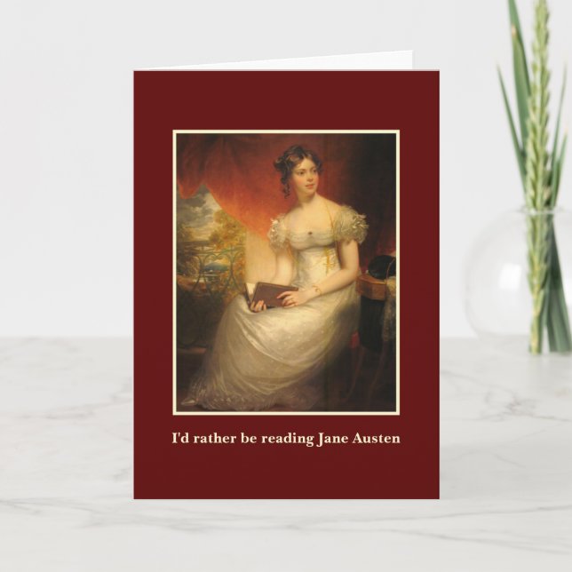 Reading Jane Austen Card (Front)