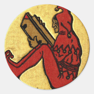 Reading Jester Classic Round Sticker