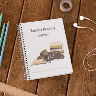 Reading Journal Personalised Book Lover Notebook