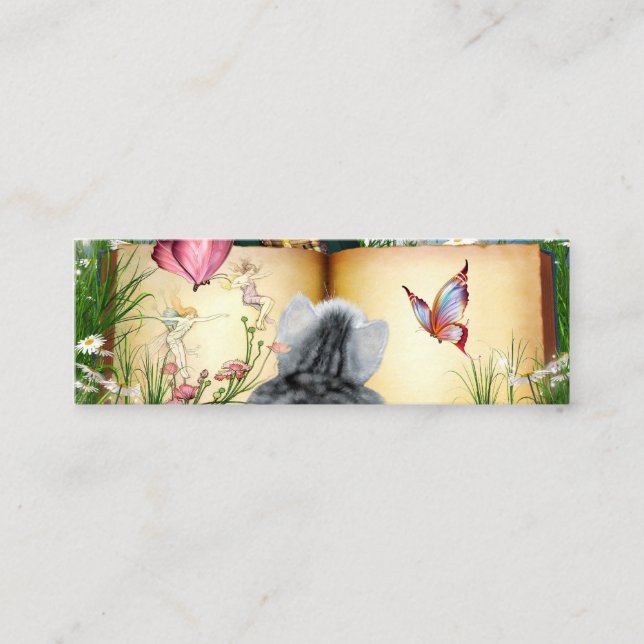 Reading kitty mini business card (Front)
