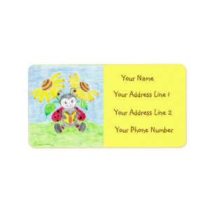 Reading ladybug mailing labels