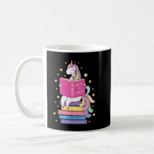 Reading Library Unicorn Read Books Lover Reader Gi Coffee Mug
