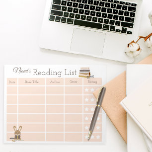 Reading Log Books Notepad