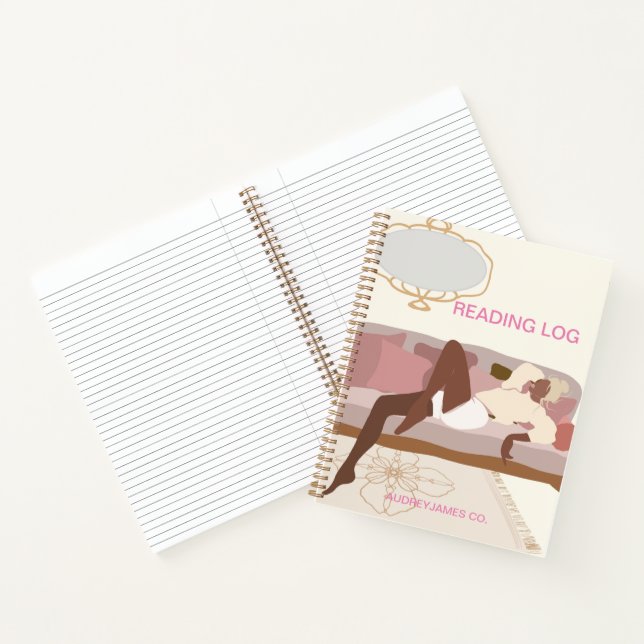 Reading Log Notes for Teens, Girls, Women Notebook (Inside)