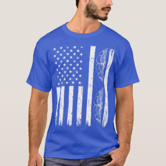 Reading Lover Books USA Flag Book Lover T-Shirt