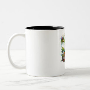 Reading lover girls custom Two-Tone coffee mug
