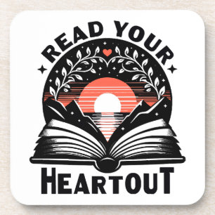 Reading Lover Read Your Heart Out Book Nerd Coaster