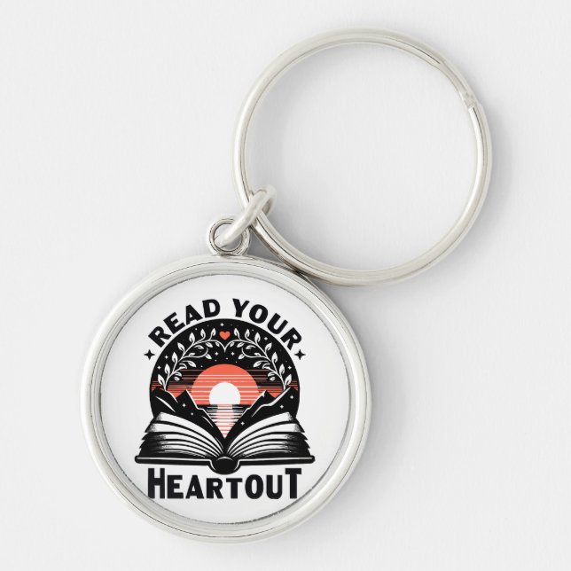 Reading Lover Read Your Heart Out Book Nerd Key Ring (Front)