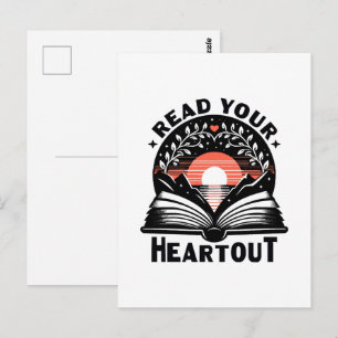 Reading Lover Read Your Heart Out Book Nerd Postcard