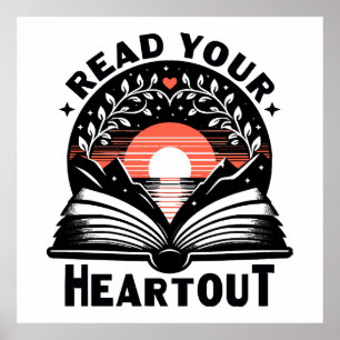 Reading Lover Read Your Heart Out Book Nerd Poster