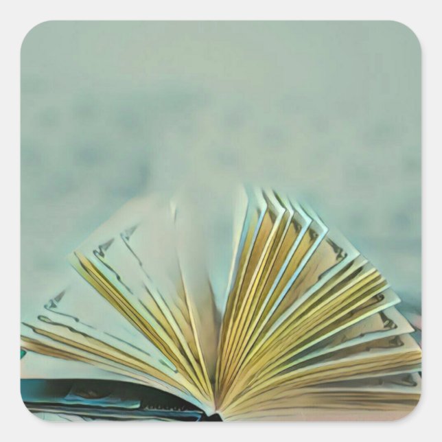 Reading Lovers Gift Square Sticker (Front)