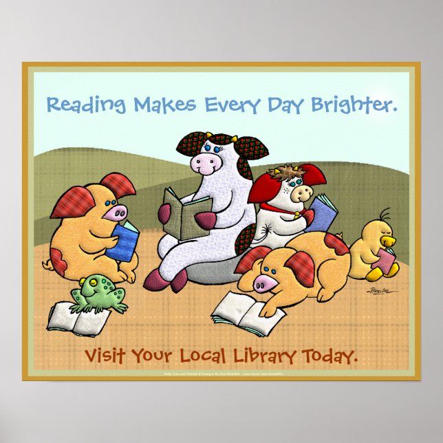 Reading Makes Every Day Brighter Poster (Front)