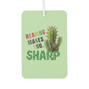 Reading Makes You Sharp Funny Book Reading Lovers Car Air Freshener