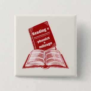 Reading mileage Phonics  15 Cm Square Badge