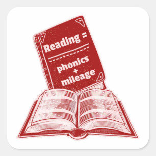 Reading mileage Phonics  Square Sticker