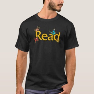 Reading Nerd Read Butterfly Book Worm Reader Libr T-Shirt