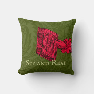 Reading Nook, Bookstore, library, Green Cushion