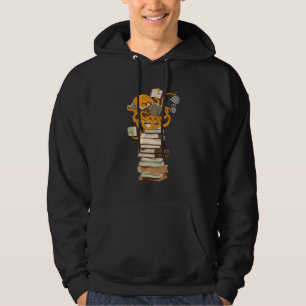Reading Octopus tea coffee and books gift Hoodie
