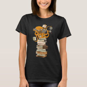Reading Octopus, tea, coffee and books T-Shirt