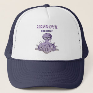 Reading octopus trucker hat