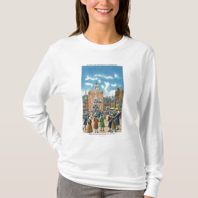 Reading of the Declaration of Independence T-Shirt (Front)