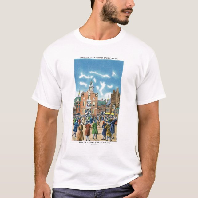 Reading of the Declaration of Independence T-Shirt (Front)