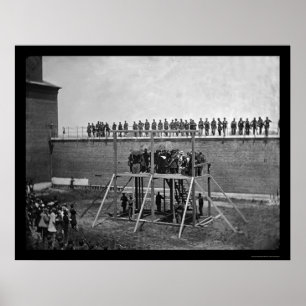 Reading of the Lincoln Death Warrant 1865 Poster