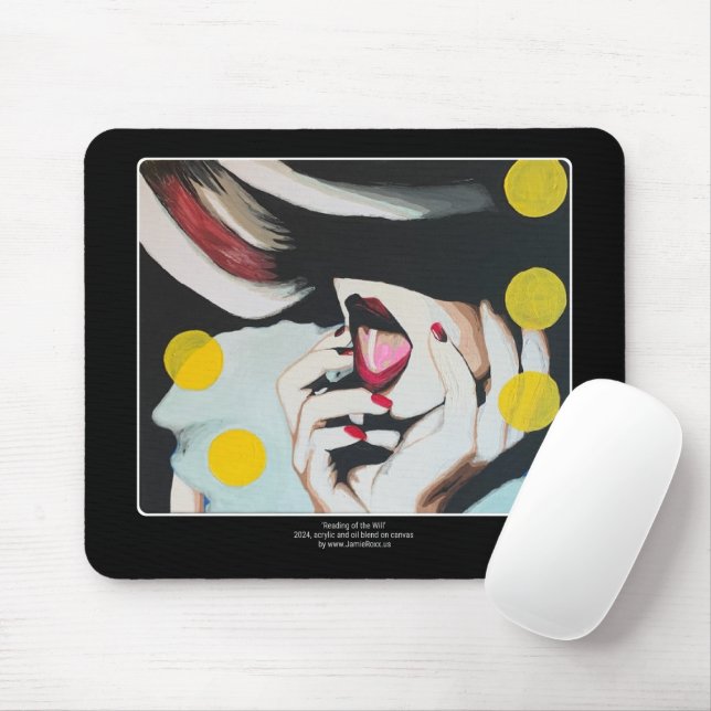 ‘Reading of the Will’ Painting on a  Mouse Pad (With Mouse)