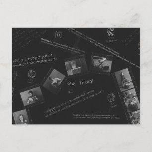 Reading Photogram Postcard