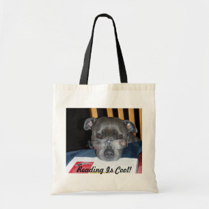 Reading Pup Tote Bag