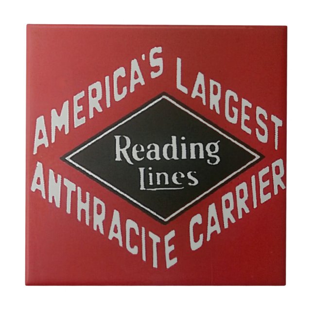 Reading Railroad Anthracite Coal  Ceramic Tile (Front)